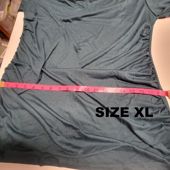 Blue Long Sleeve Top, Cowl Neck Comfy Loose Top - Size M, Size XL - NEW! - Picture 12 of 16